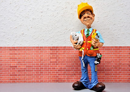 man wearing yellow hard hat sticker thumbnail