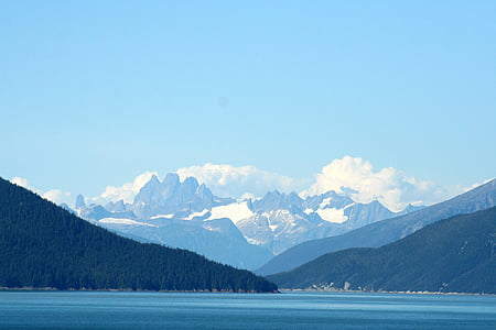 body of water and mountain under blue sky thumbnail
