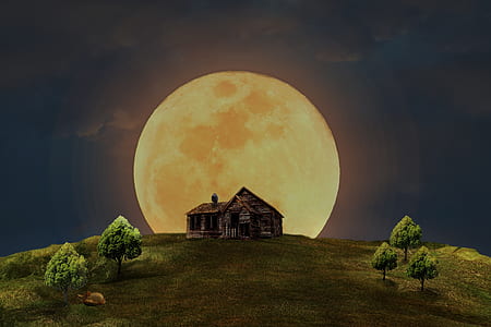 house and moon illustration thumbnail