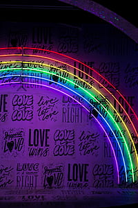 rainbow neon light wall decor thumbnail