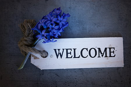 white Welcome signage decor thumbnail
