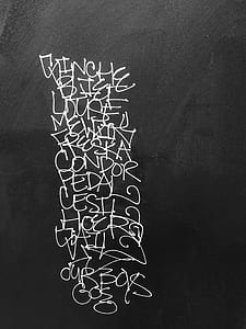 white letterings on black surface thumbnail