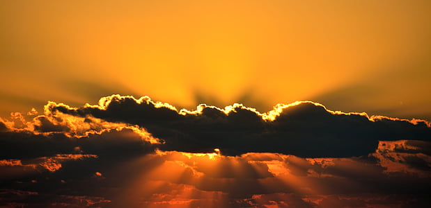 silhouette of clouds during sunset thumbnail