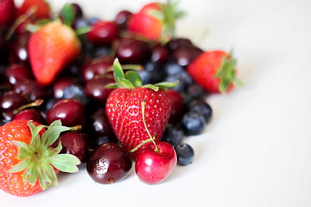 Close-Up Photography of Strawberries And Cherries thumbnail