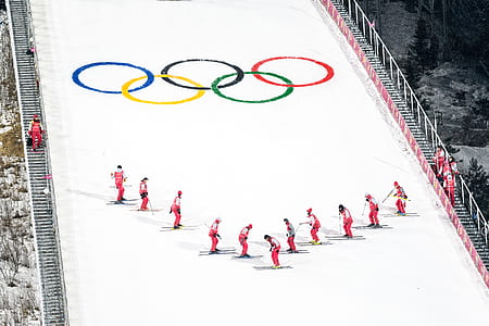 Olympics logo on white field thumbnail