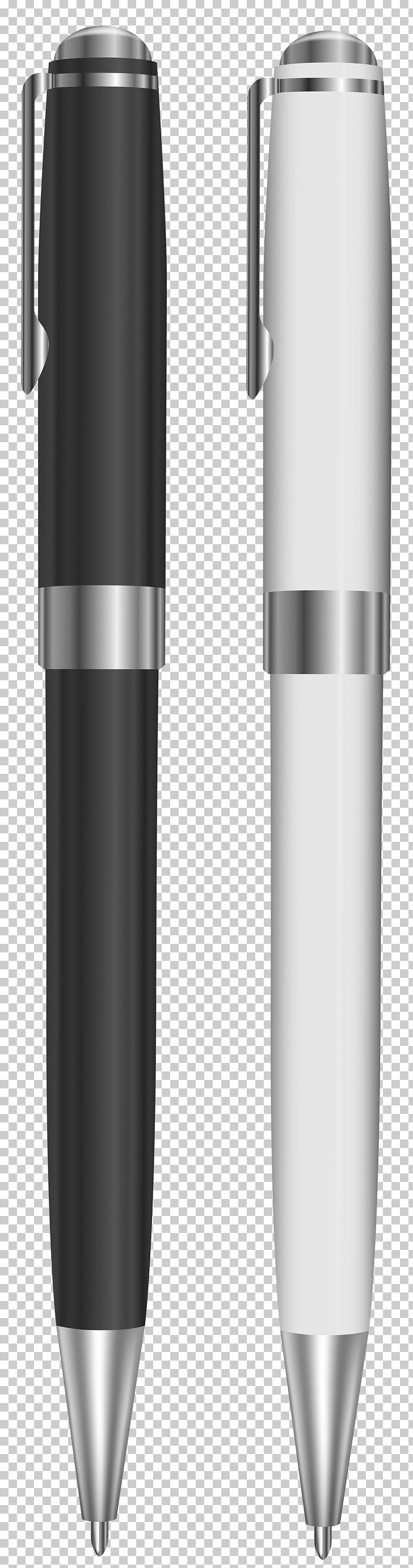 Pen Black and white , Black and White Pen Transparent , two black and white retractable pens illustration PNG clipart