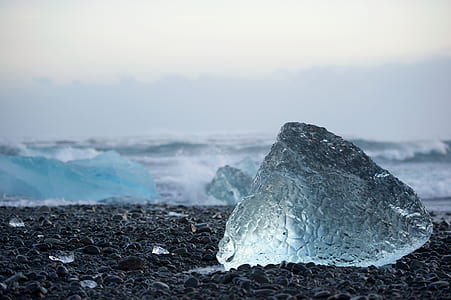 rock, ice, beach, glacier thumbnail