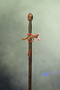 black and brass-colored sword thumbnail