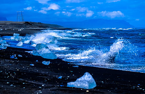 cold, sea, landscape, mountains thumbnail