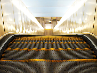 high angle view of escalator thumbnail