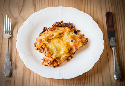 lasagna served on plate thumbnail