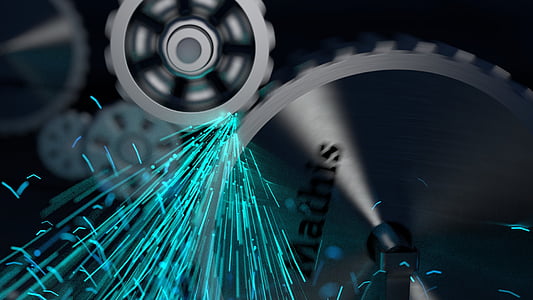 time-lapse photography of gear with blue sparks thumbnail