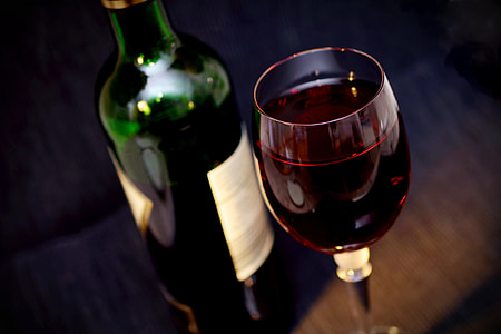 Red wine bottle and glass thumbnail