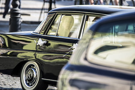 wedding day, vintage car, bride, wedding thumbnail