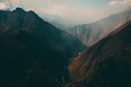 brown mountains under white clouds thumbnail