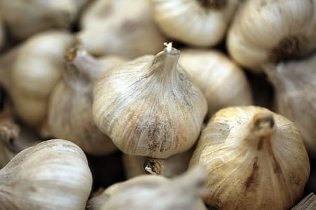 close-up photography of garlics thumbnail