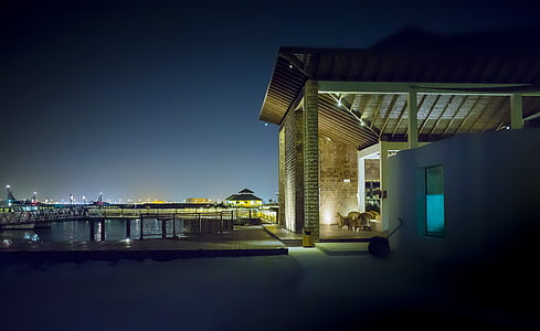 architectural photography of house near body of water thumbnail