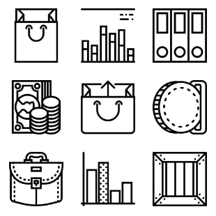 Business Collection svg vector icon sets