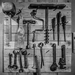 greyscale photography of carpentry tool thumbnail
