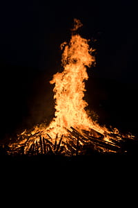 bonfire during nighttime thumbnail