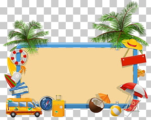 Summer vacation , Summer Vacation , frame illustration PNG clipart