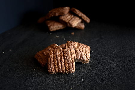 Brown Crackers On Black Cloth thumbnail