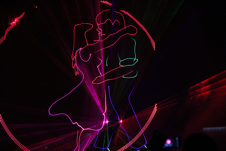 man and woman hugging each other LED decor thumbnail