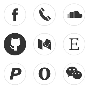 Black White Social Media svg vector icon sets