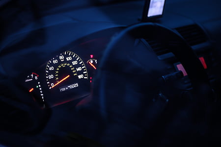 turned-on vehicle instrumental panel cluster thumbnail