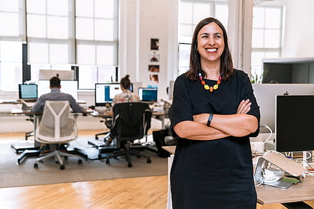 Businesswoman In Tech Office Photo thumbnail