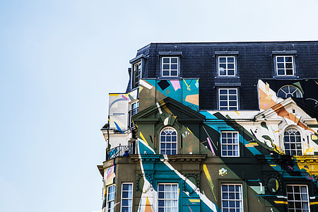 Large building in London covered in murals and street art, image captured with a Canon 6D thumbnail