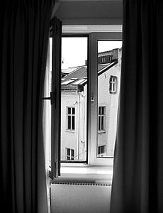 black-and-white, street, building, house thumbnail
