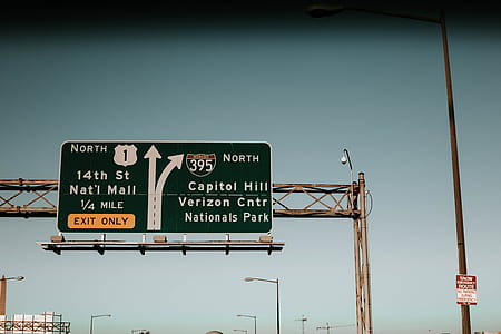road signage on grey metal road stand thumbnail