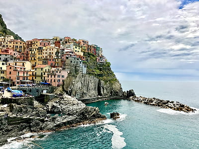 italy, ocean, rock, hill thumbnail