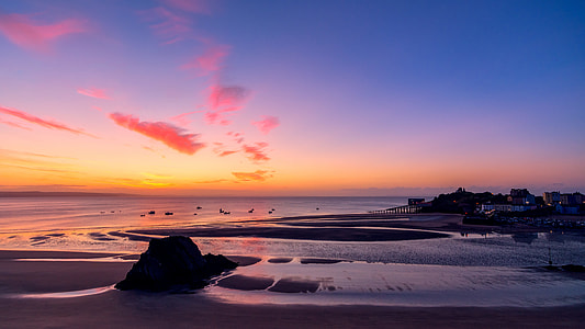 sea shore during sunrise thumbnail