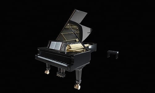 black wooden grand piano thumbnail
