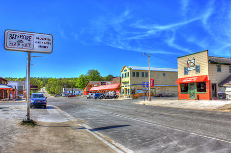 Downtown Grand Marais in the Upper Peninsula, Michigan thumbnail
