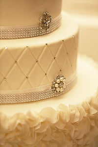 cake, decoration, wedding-cake, white, fancy, jewelry thumbnail