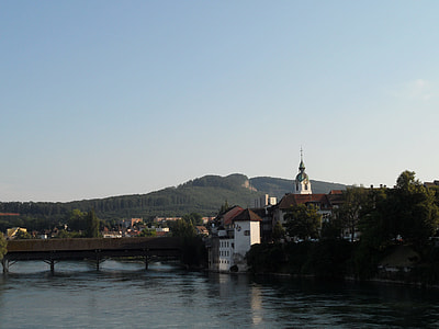 Aare river at the old city of Olten in Switzerland thumbnail