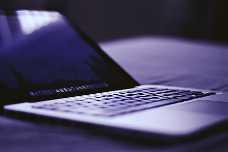 close-up photo of gray and black laptop computer thumbnail