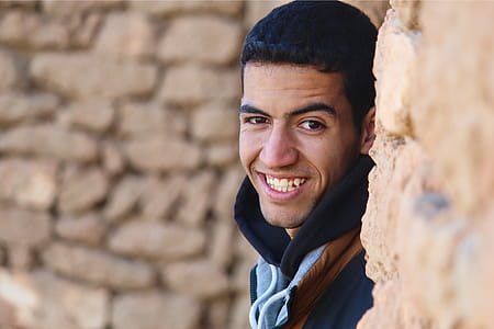 Photo Of Man Behind A Wall thumbnail
