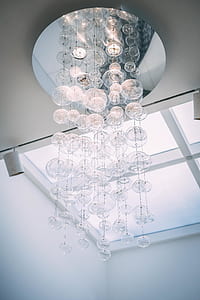 clear and silver-colored pendant lamps thumbnail