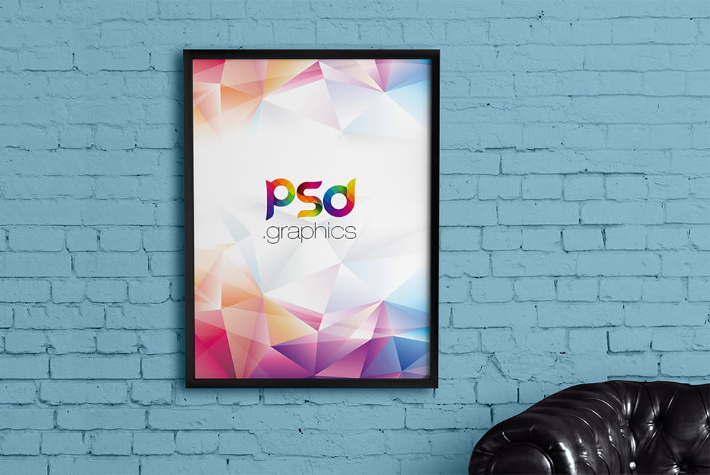 Wall Poster Frame Mockup Free PSD psd file