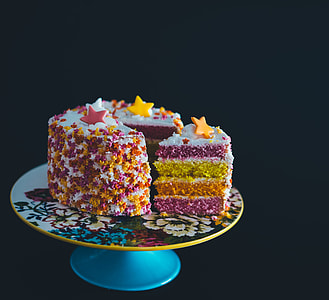 flavored cake on top of cake stand thumbnail