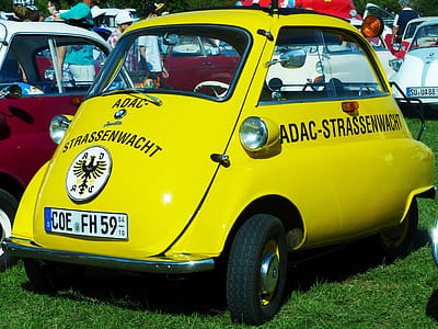 Yellow Bmw Vehicle Parked thumbnail