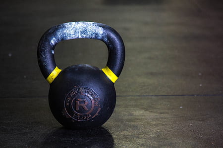 black kettlebell on gray surface thumbnail