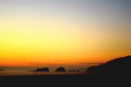 silhouette of mountain ranges thumbnail