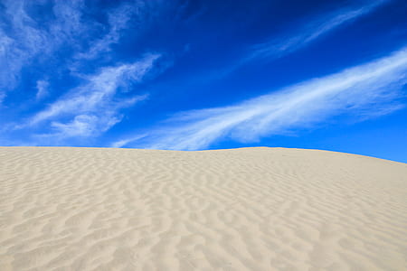 brown sand under clear blue sky thumbnail