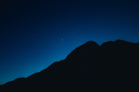 silhouette photo of mountain thumbnail