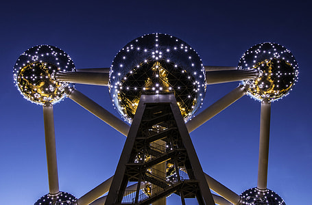 low angle photography of lighted architecture thumbnail